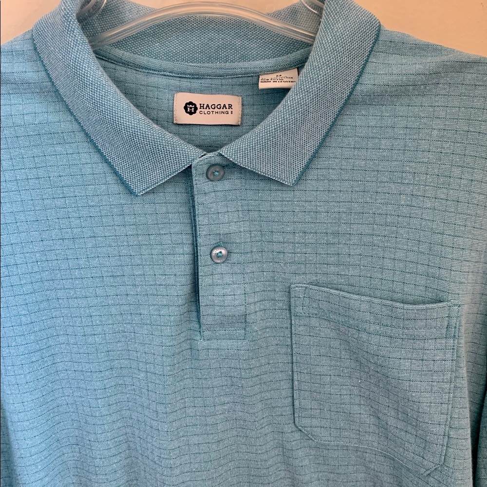 HAGGAR-2 Front Pocket Polos, Size Medium - Picture 8 of 14